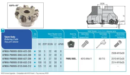 AFM66-PN0905-D100-A32-Z10 торцевая фреза AKKO - фото 2