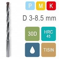 Сверла твердосплавные 30D с подачей СОЖ