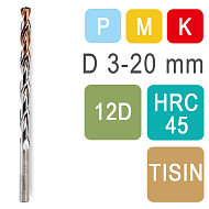 Сверла твердосплавные DR12D