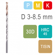 Сверла твердосплавные 30D