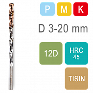 Сверла твердосплавные 12D